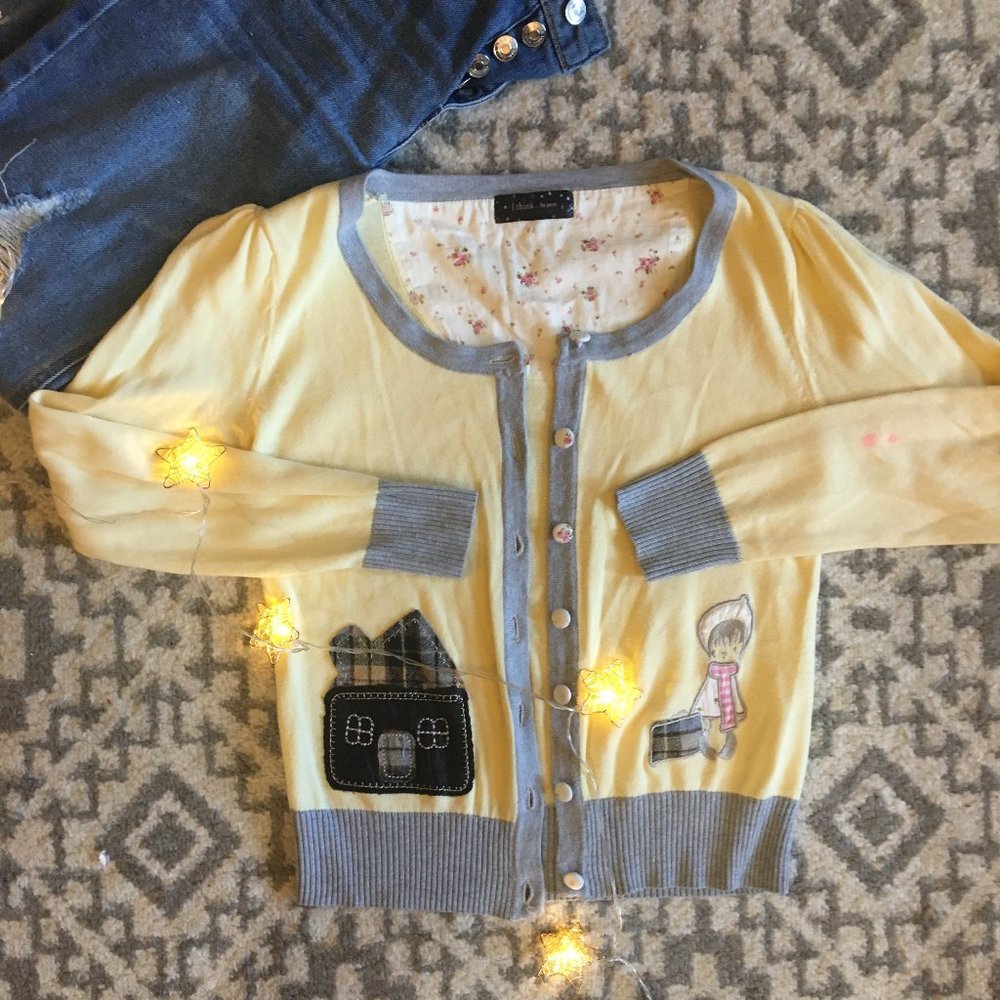Cute cozy patchwork cardigan